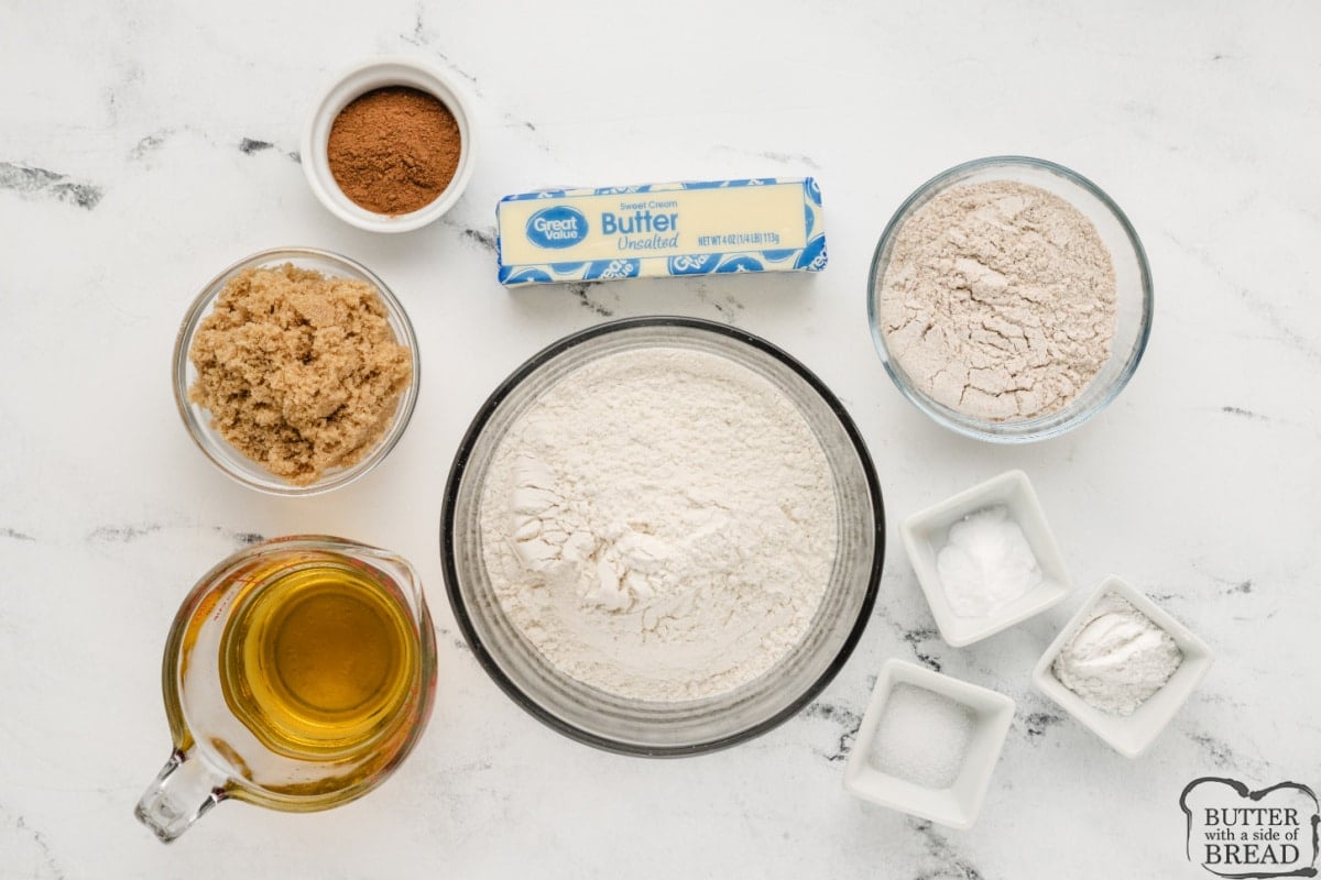 Ingredients in Brown Sugar Drop Biscuits.
