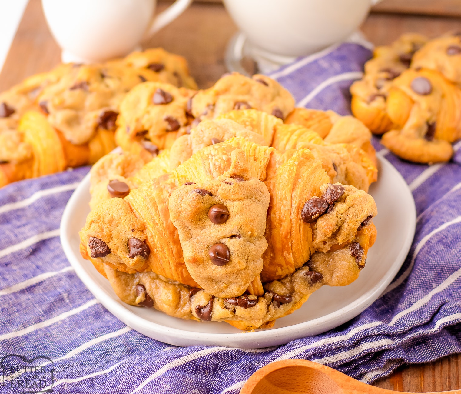 chocolate chip cookie dough croissants