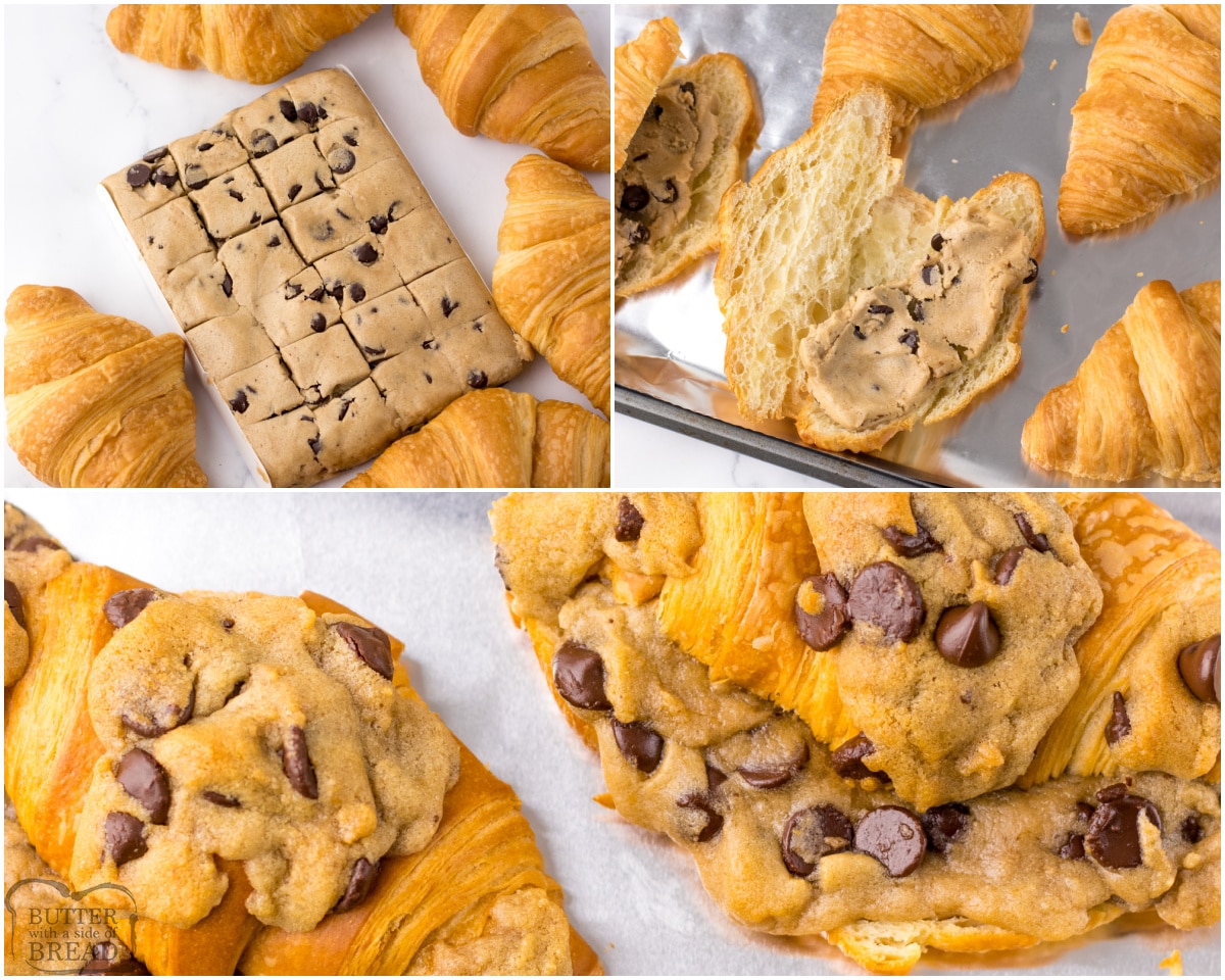 how to make tiktok viral cookie dough croissants