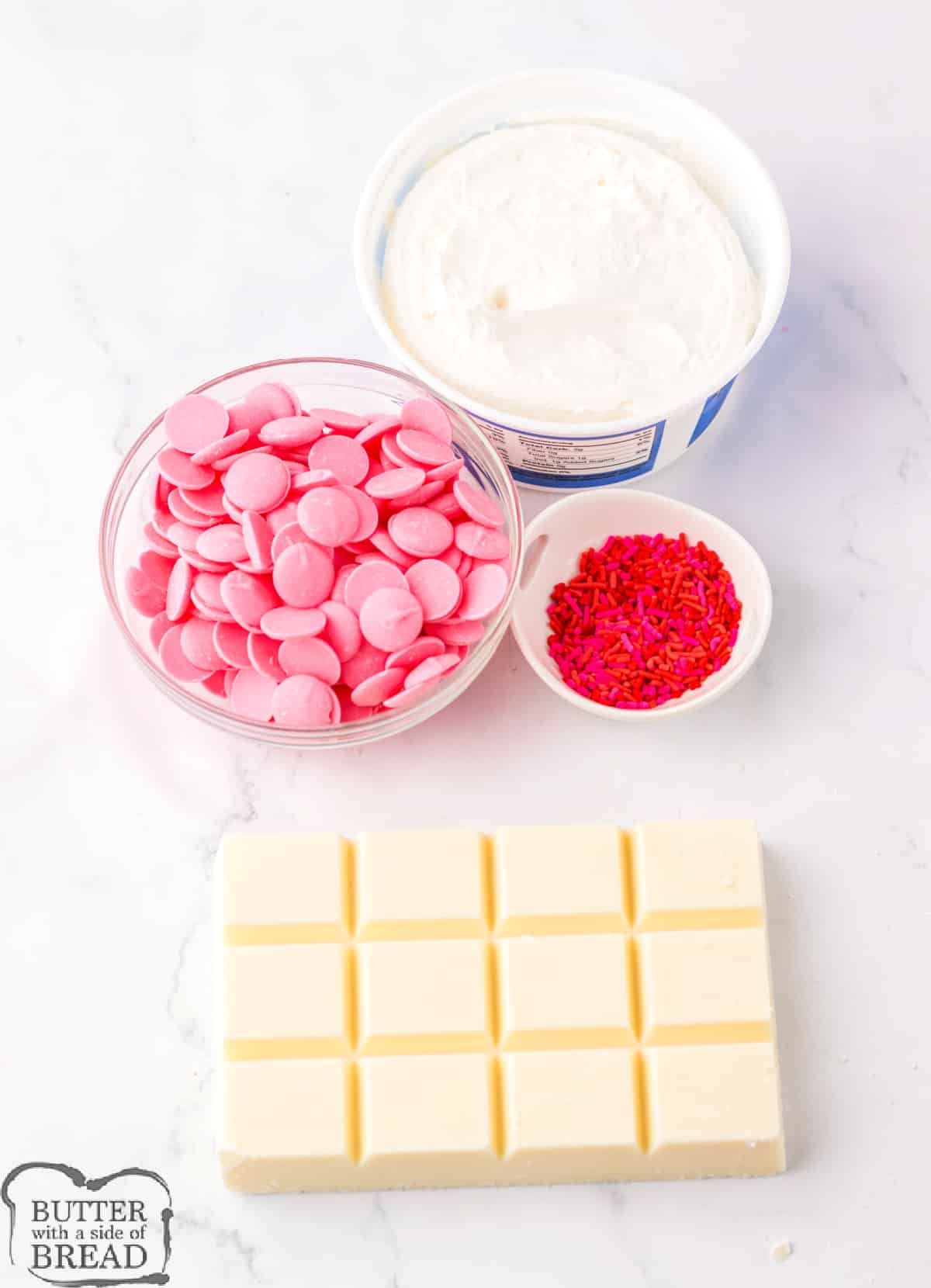 Ingredients in Strawberry Cool Whip Candy.