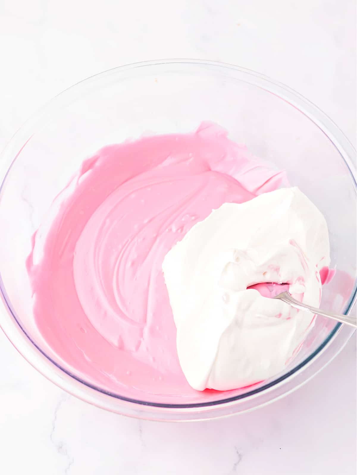 Mix melted candy melts with Cool Whip topping.