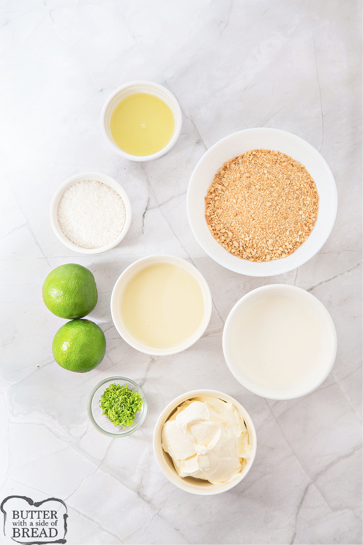 Ingredients in Key Lime Pie Cups.