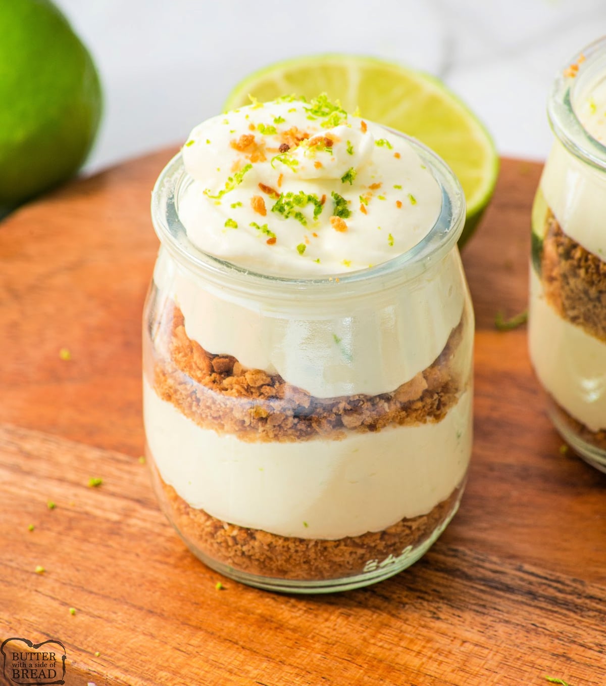 Key Lime Pie Cups are made with layers of coconut and cookies and sweet, creamy lime filling. These delicious dessert cups only take a few minutes to assemble, and taste just like key lime pie!