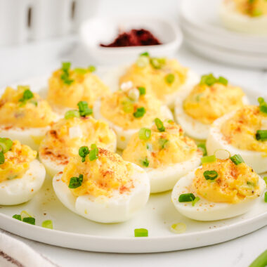 platter of Chipotle Deviled eggs