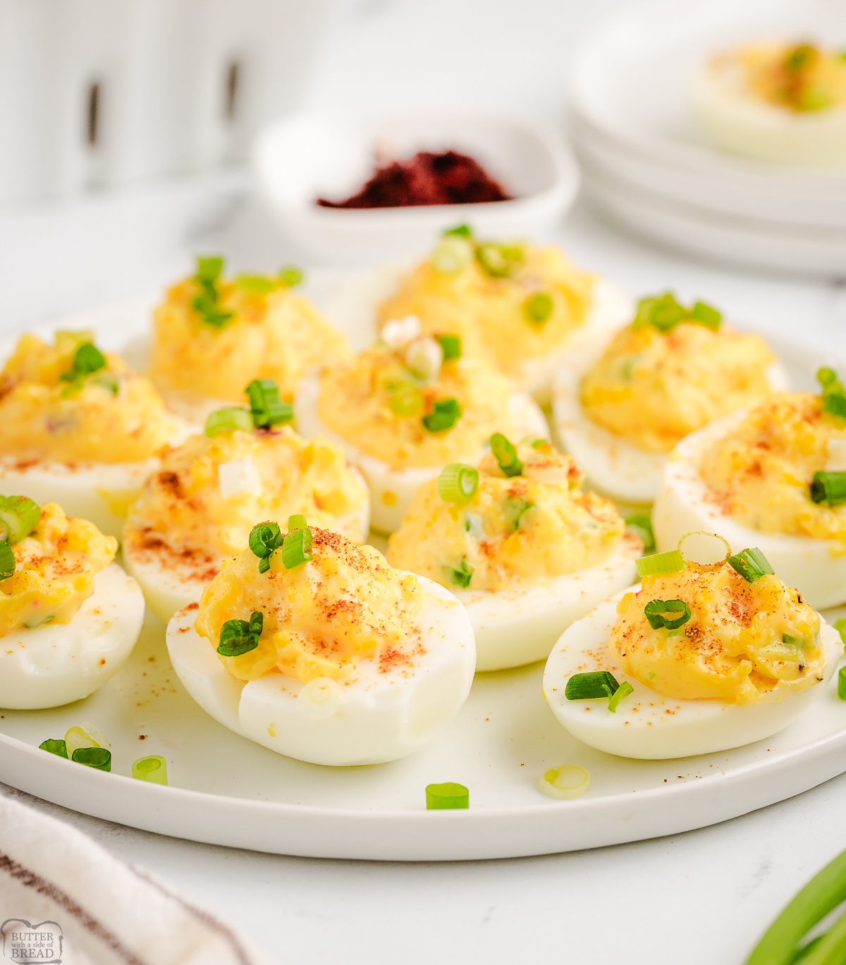platter of Chipotle Deviled eggs
