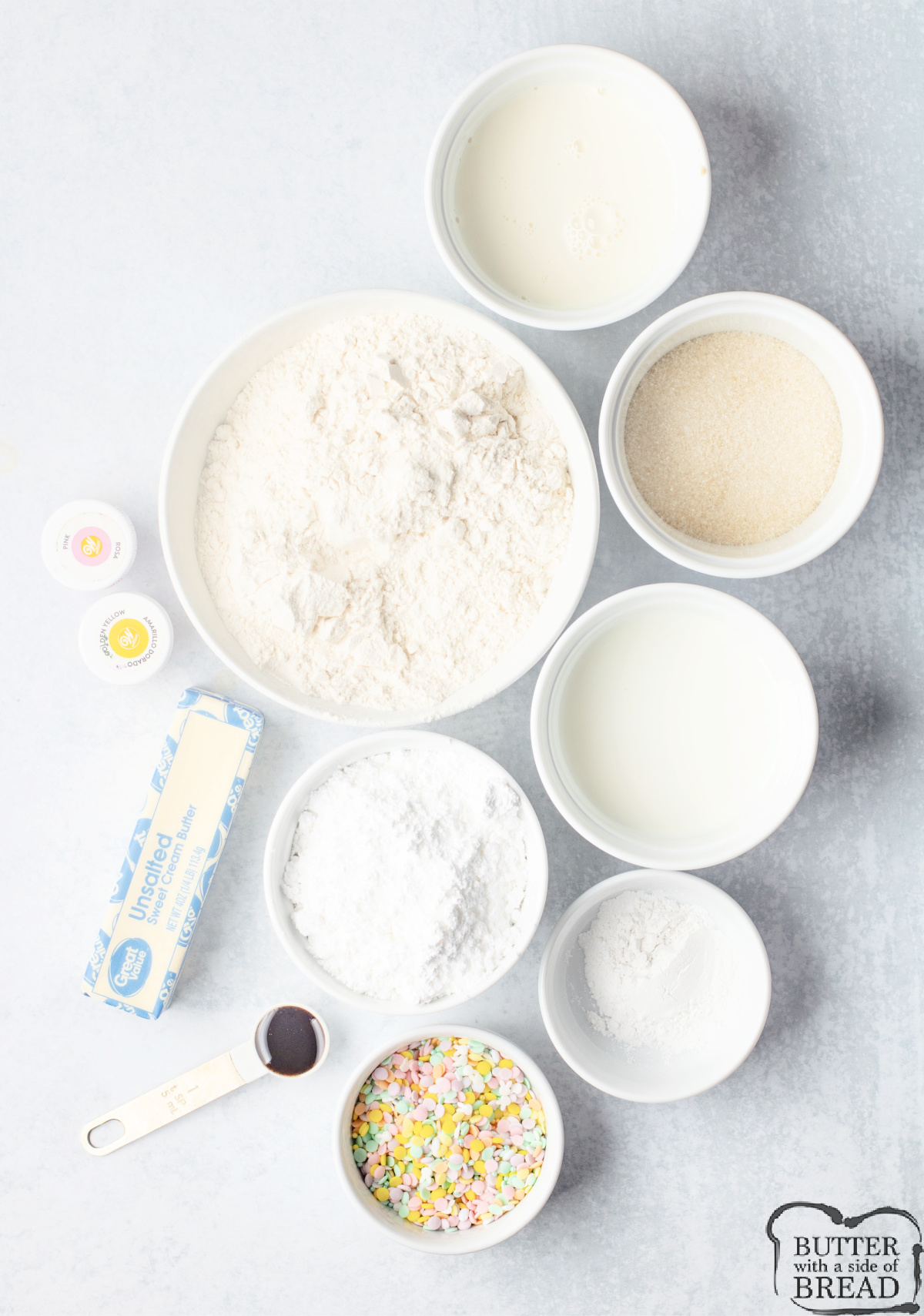 Ingredients in Funfetti Scones.