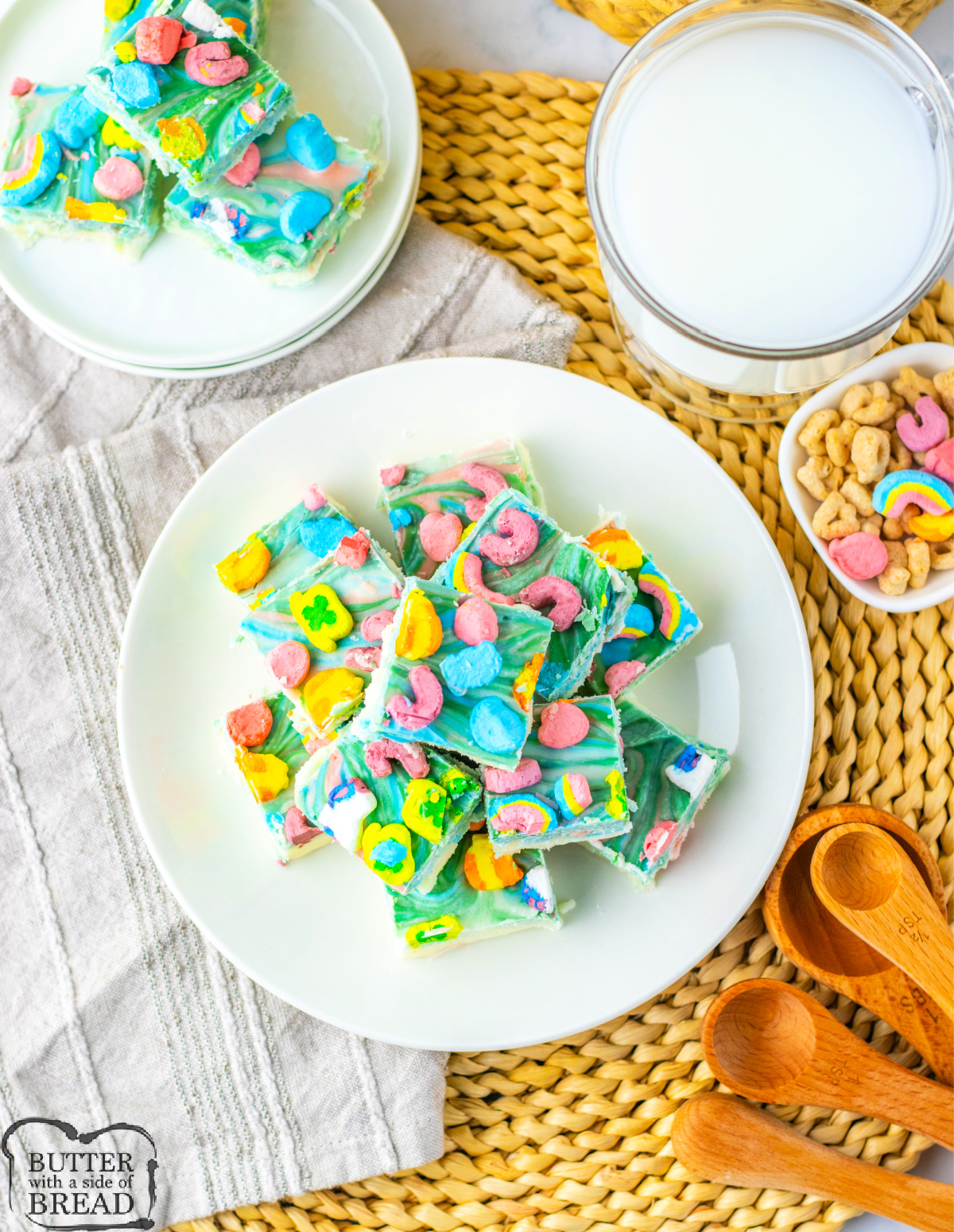 Easy rainbow fudge recipe.