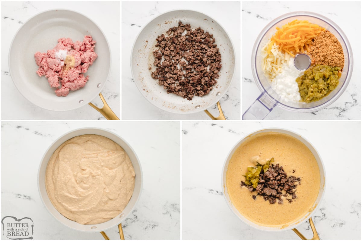 Step by step instructions on how to make Cottage Cheese Queso Dip.