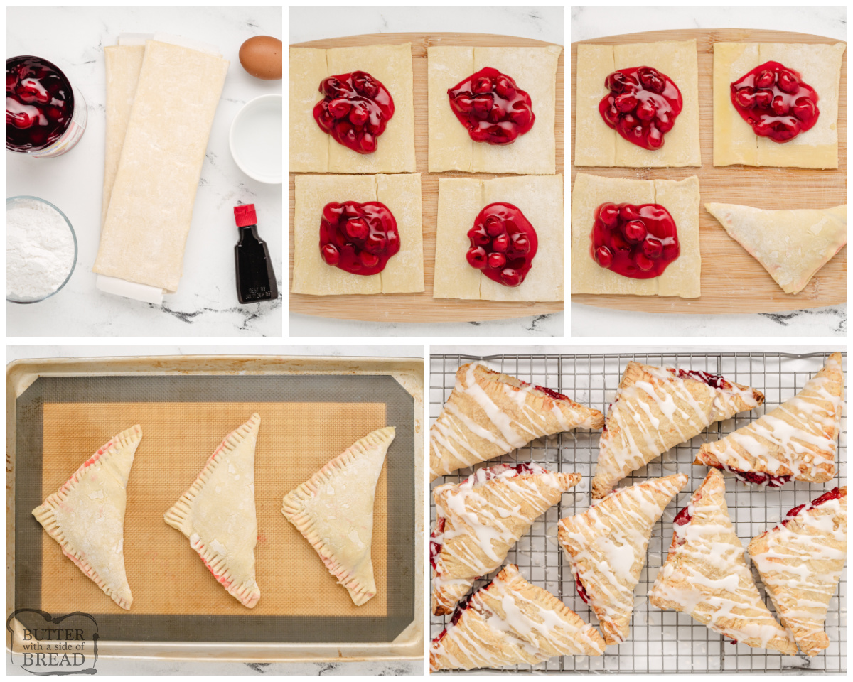 how to make cherry turnovers with puff pastry