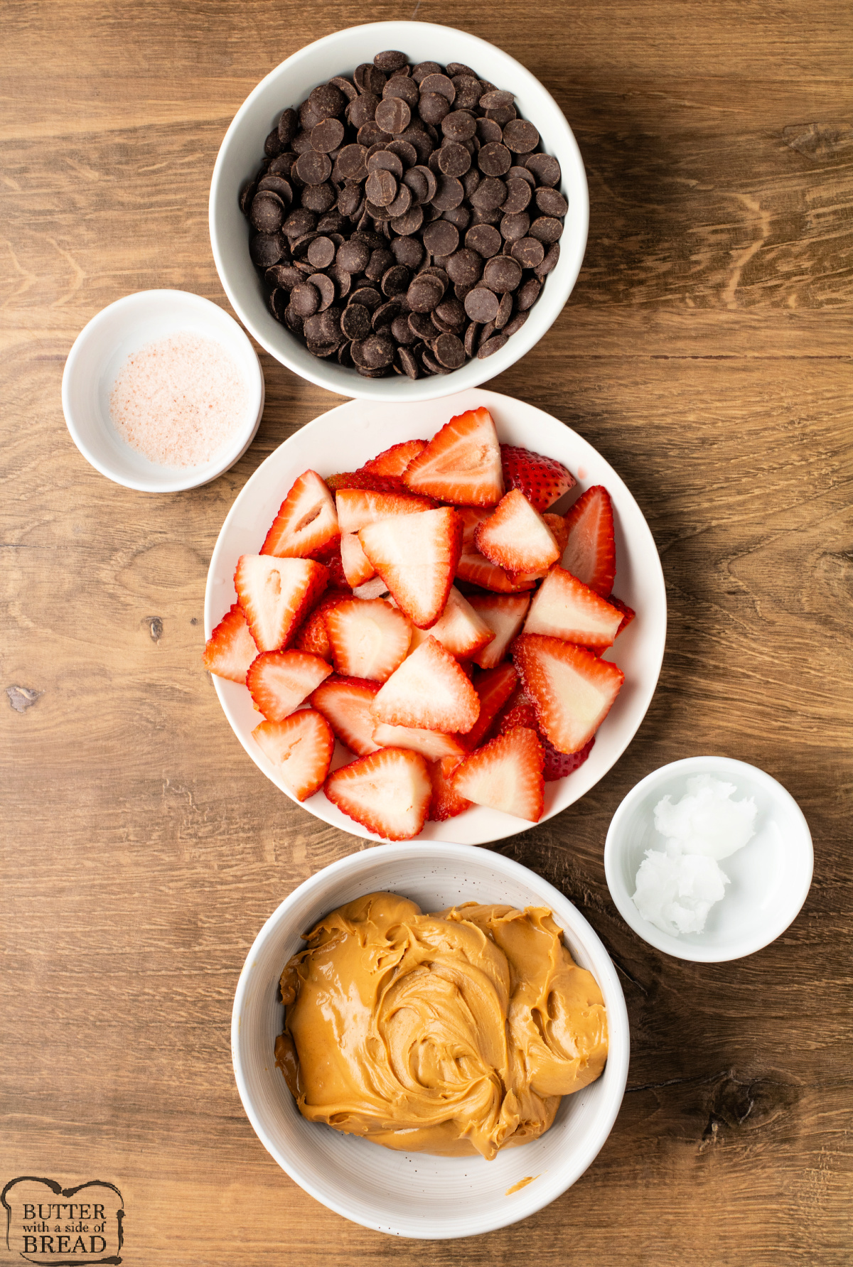 Ingredients in Strawberry Peanut Butter Bark.