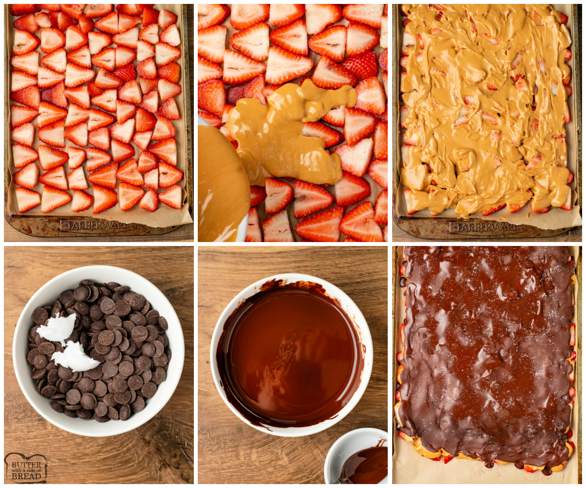 Step by step instructions on how to make Strawberry Peanut Butter Bark recipe.