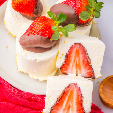 chocolate covered strawberry cheesecake