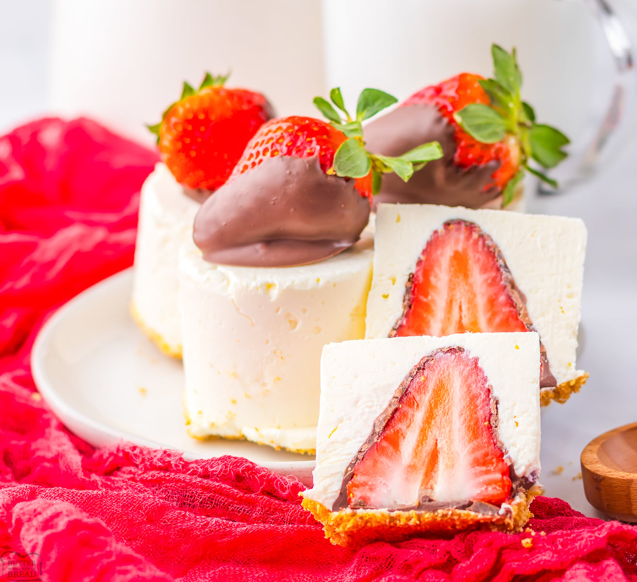 chocolate covered strawberry cheesecake