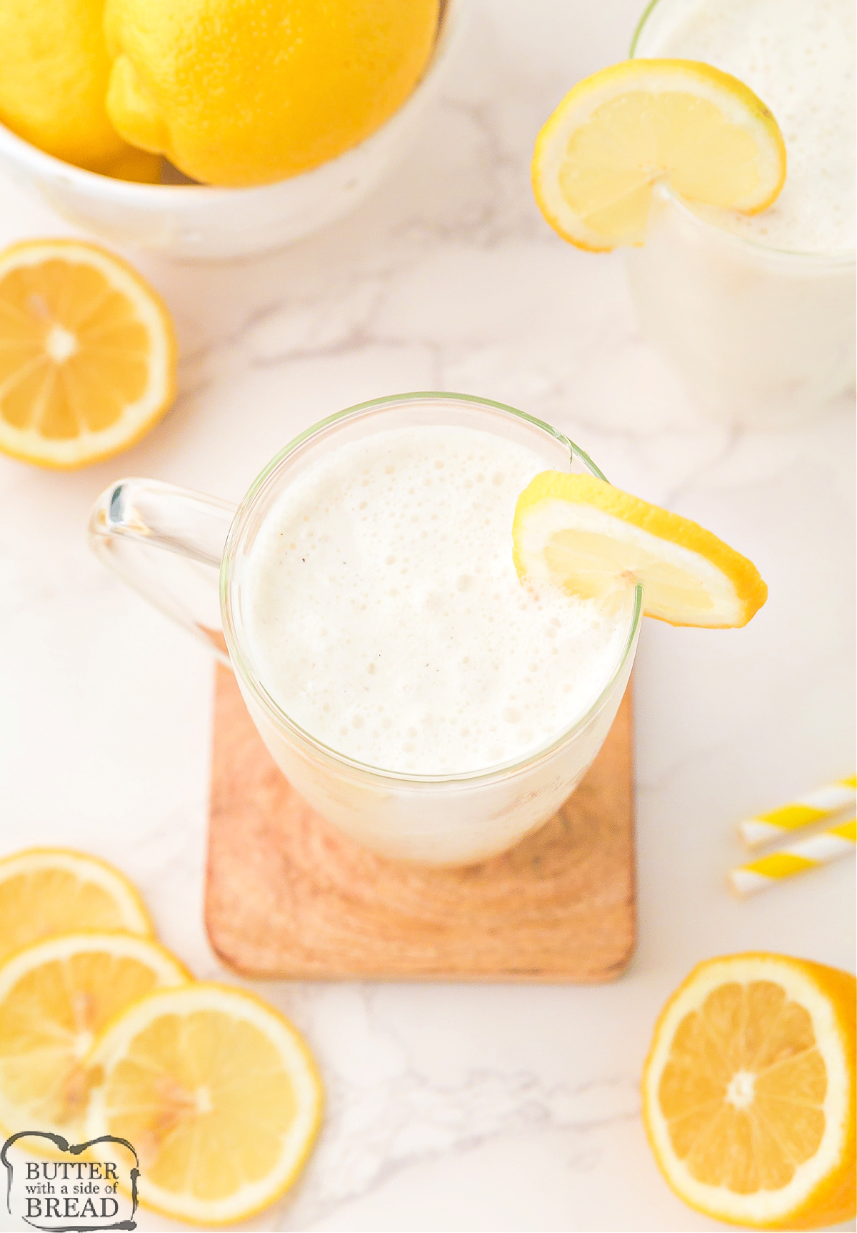 Cool off with this creamy Chick-fil-A Frosted Lemonade copycat made with vanilla ice cream and lemonade. Easy, refreshing, and delicious!