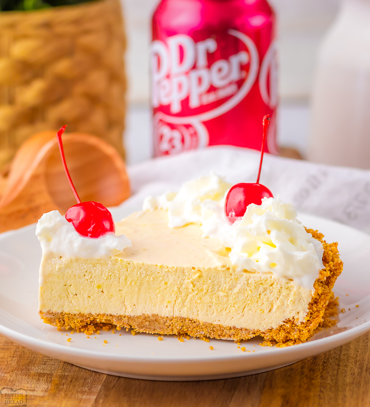 slice of Dr. Pepper cream pie