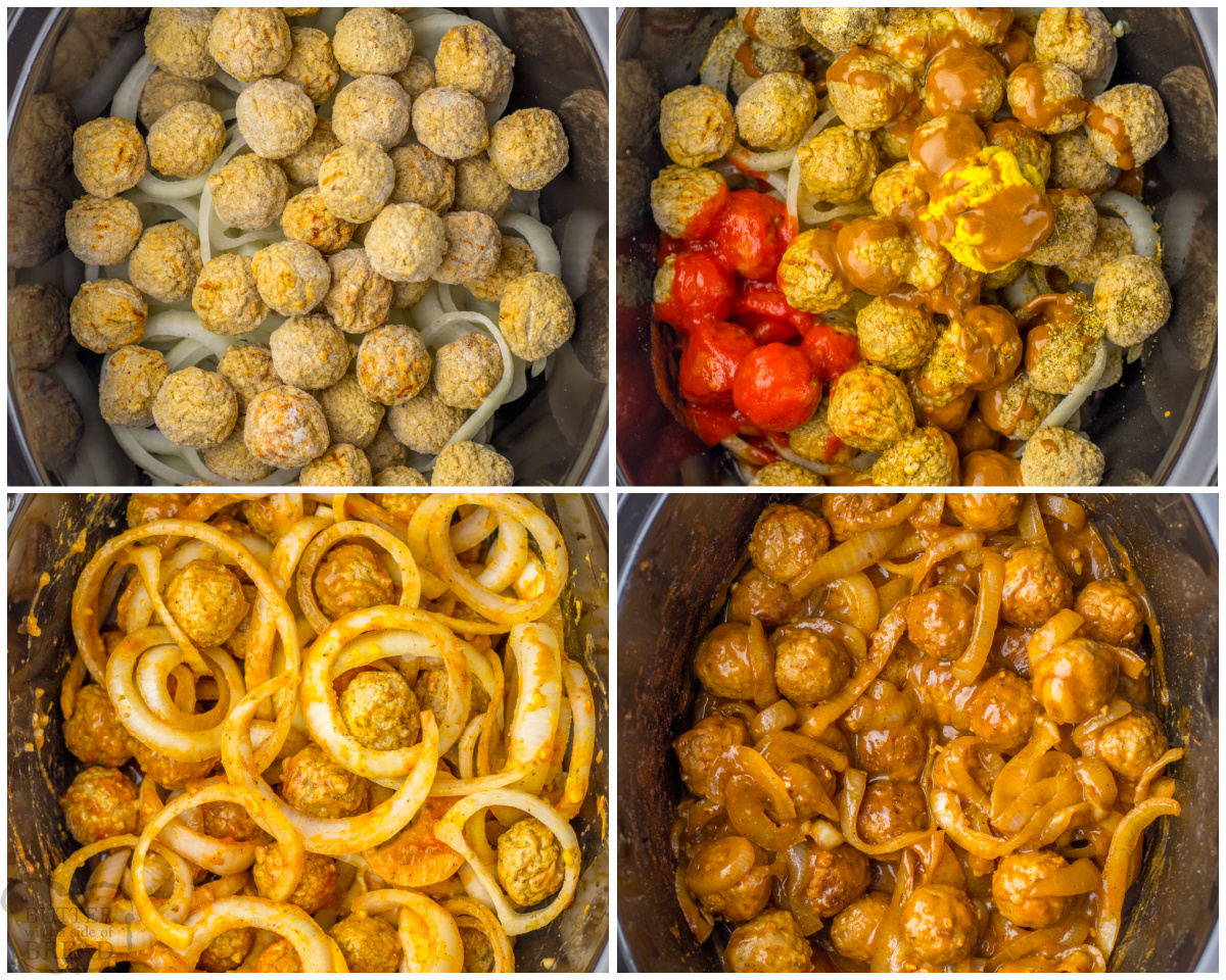 how to make onion meatballs in a crockpot