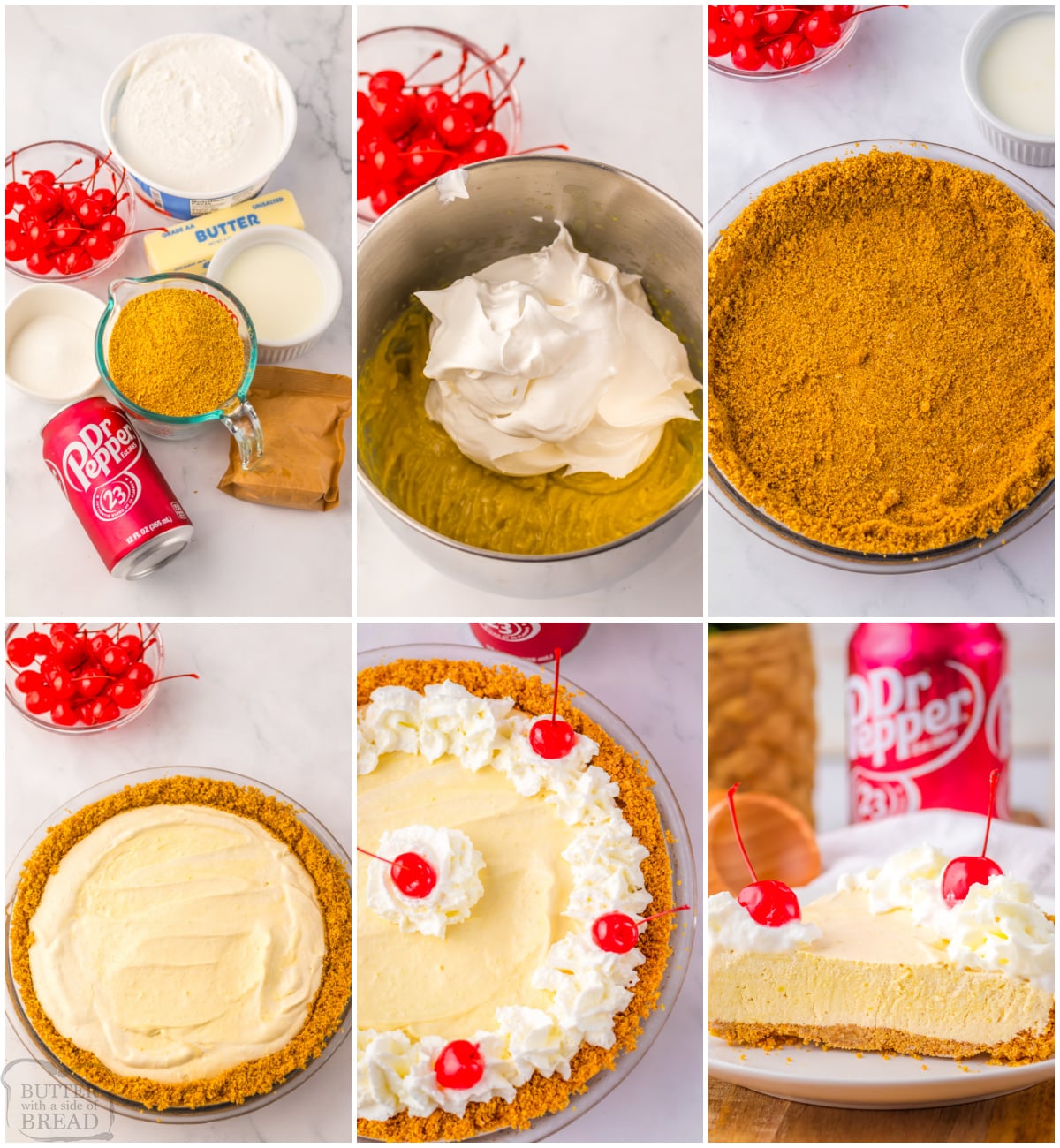 how to make a no bake Dr. Pepper Cream Pie