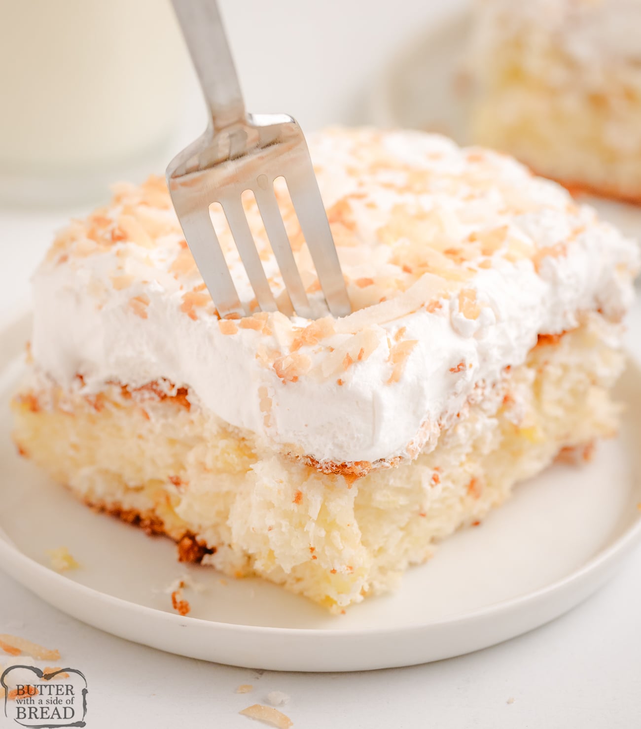 piece of easy angel food sheet cake