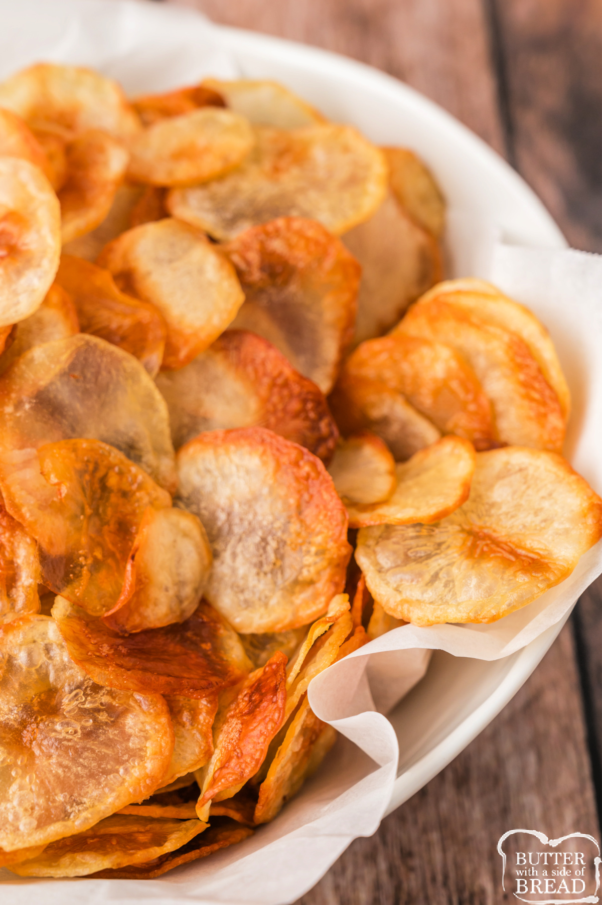 Homemade potato chip recipe.