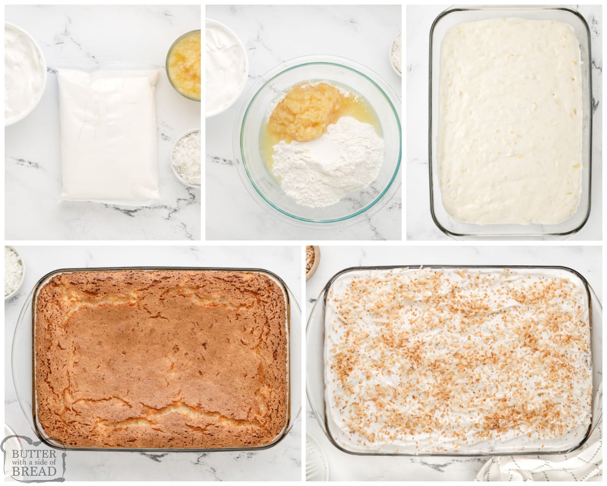 how to make a 4 ingredient pina colada sheet cake
