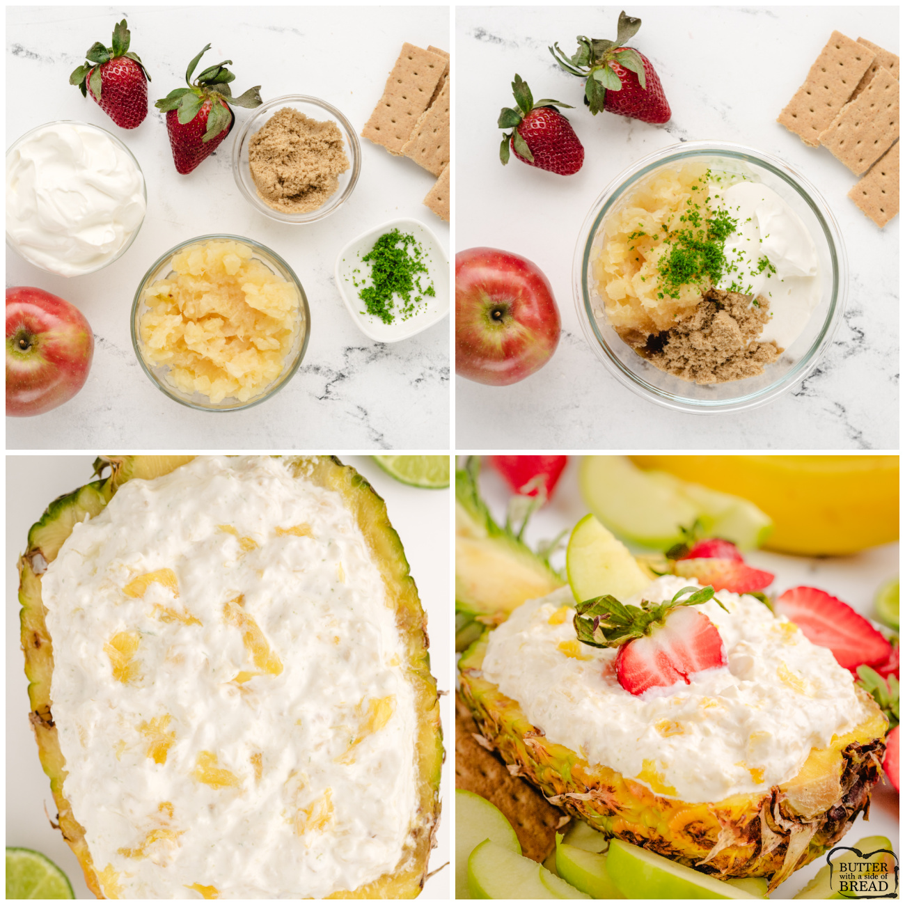 how to make an easy pineapple fruit dip