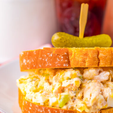chicken salad with both chicken and hard boiled eggs