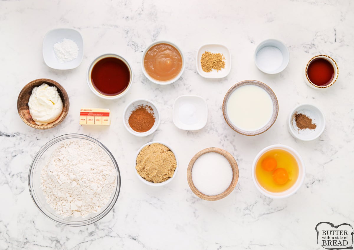Ingredients in Baked Cinnamon Spice Donuts.