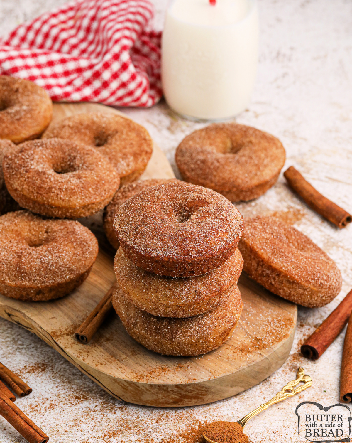 Baked Cinnamon Sugar Donuts.