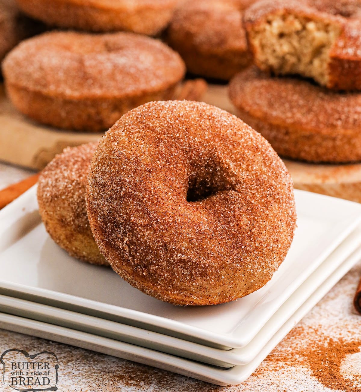 Baked Cinnamon Spice Donuts are soft, spiced, and rolled in cinnamon sugar for a cozy homemade treat that’s easy to make in under 30 minutes.