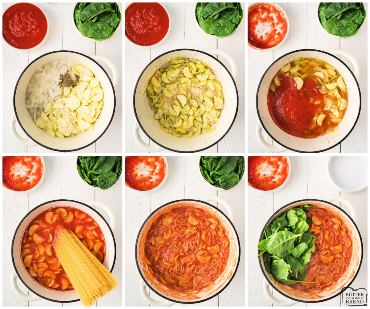 Step by step instructions on how to make Veggie Spaghetti recipe.