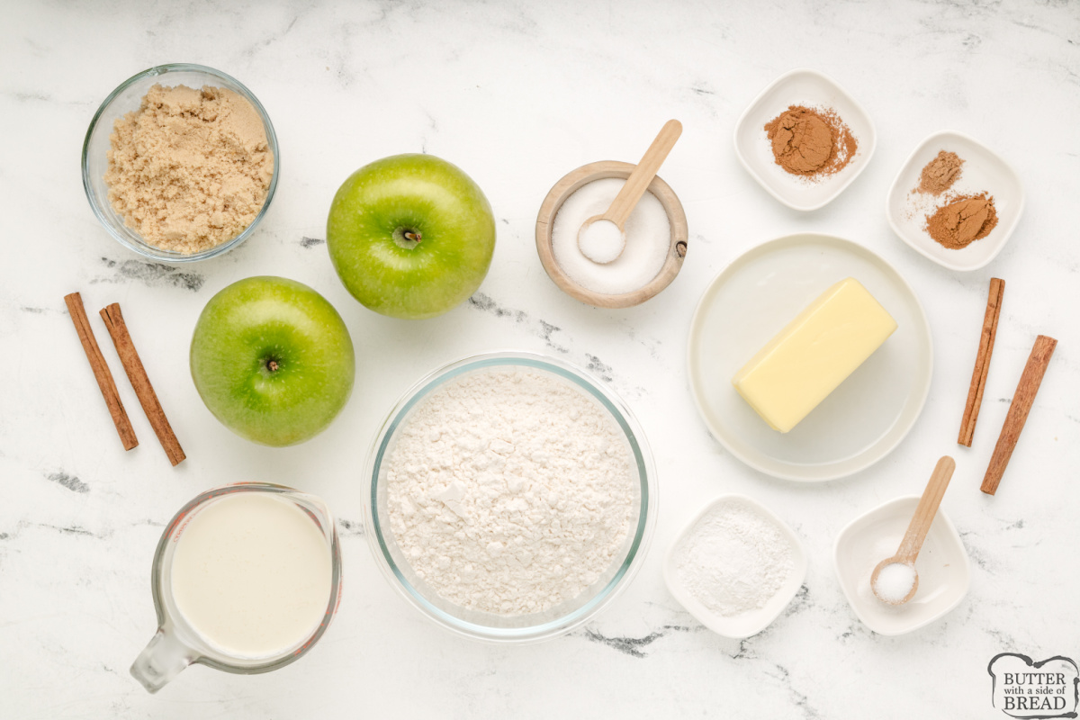 Ingredients in Apple Cinnamon Shortcakes.