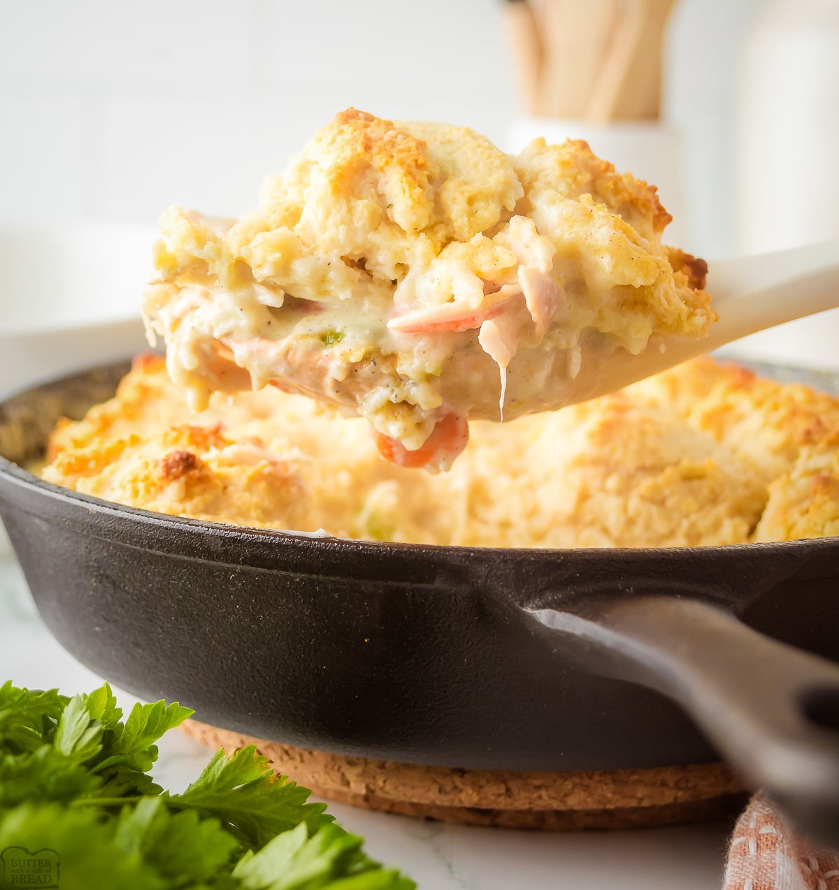 CHEDDAR BAY BISCUIT CHICKEN POT PIE - Butter with a Side of Bread