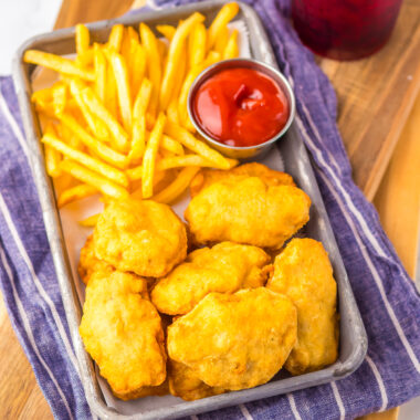 homemade mcdonald's chicken nuggets on a tray