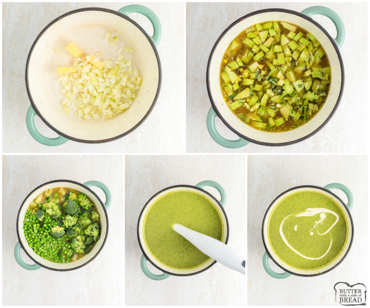 Step by step instructions on how to make Cream of Broccoli soup recipe.