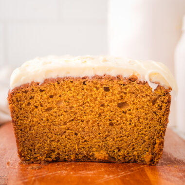 cream cheese frosted pumpkin bread