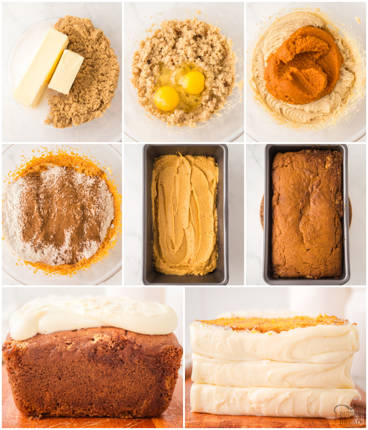 how to make frosted pumpkin bread