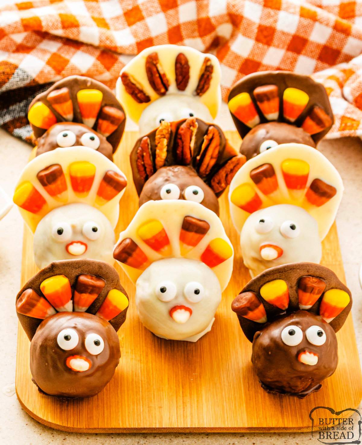 No-Bake Pumpkin Pie Balls are easy, festive bite-sized pumpkin truffles made from leftover pie, chocolate, and candy decorations.