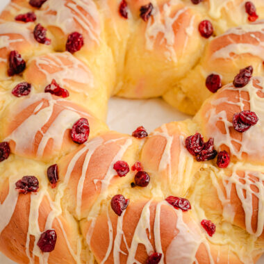 festive braided holiday bread