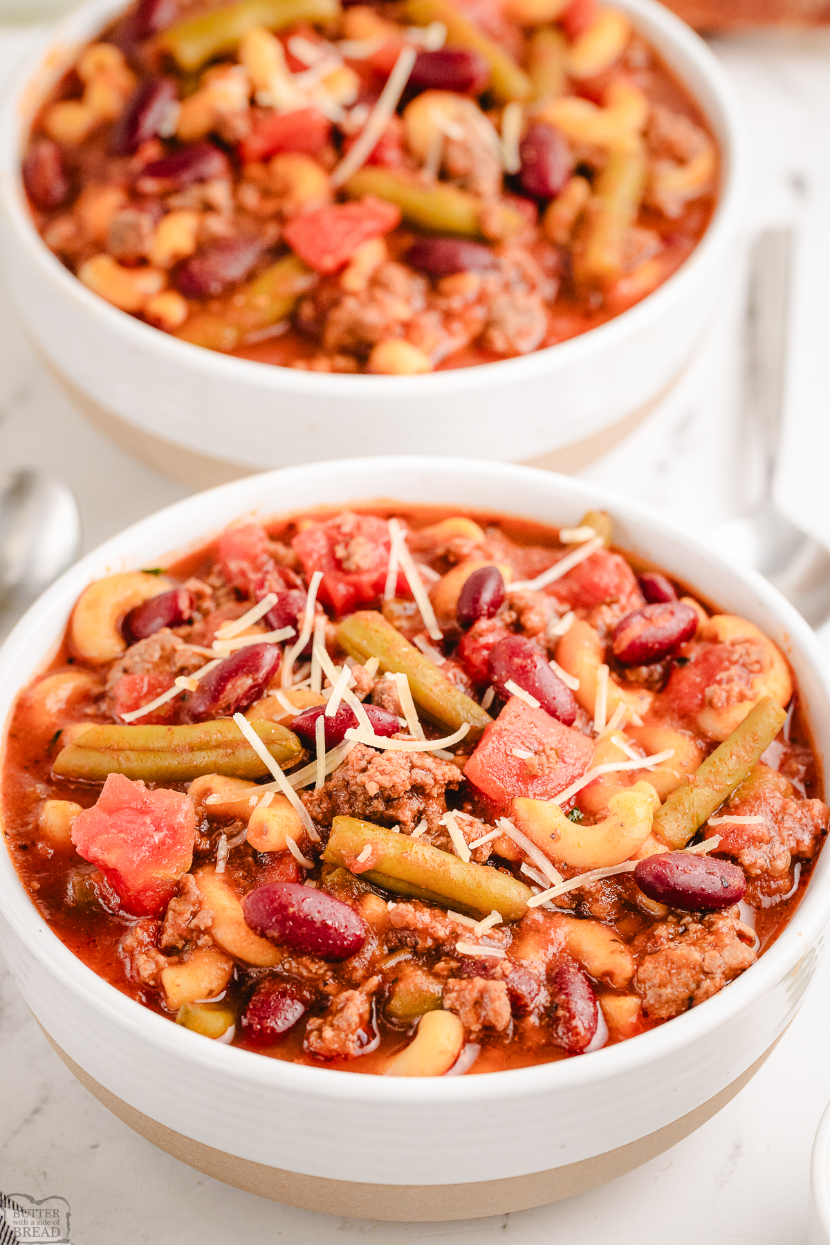 Bowls of Italian Beef Soup
