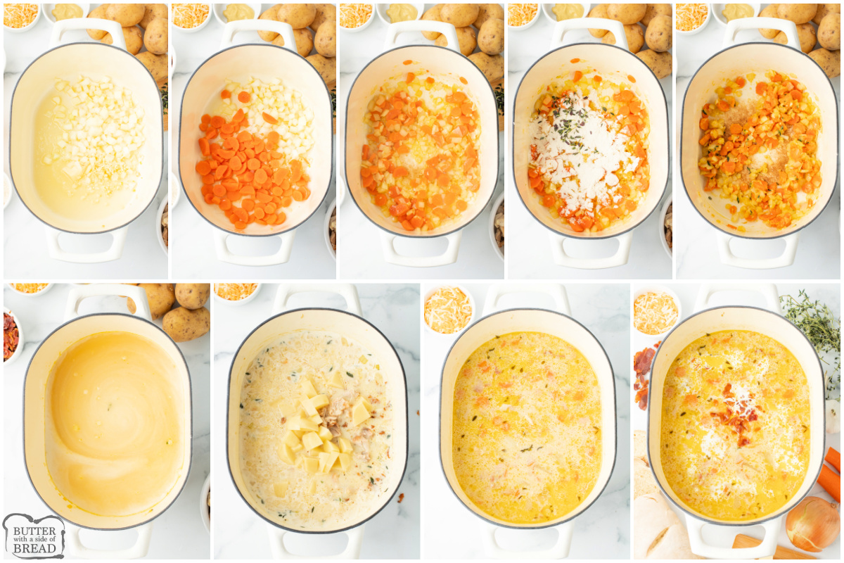 Step by step instructions on how to make Chicken Potato Soup recipe.