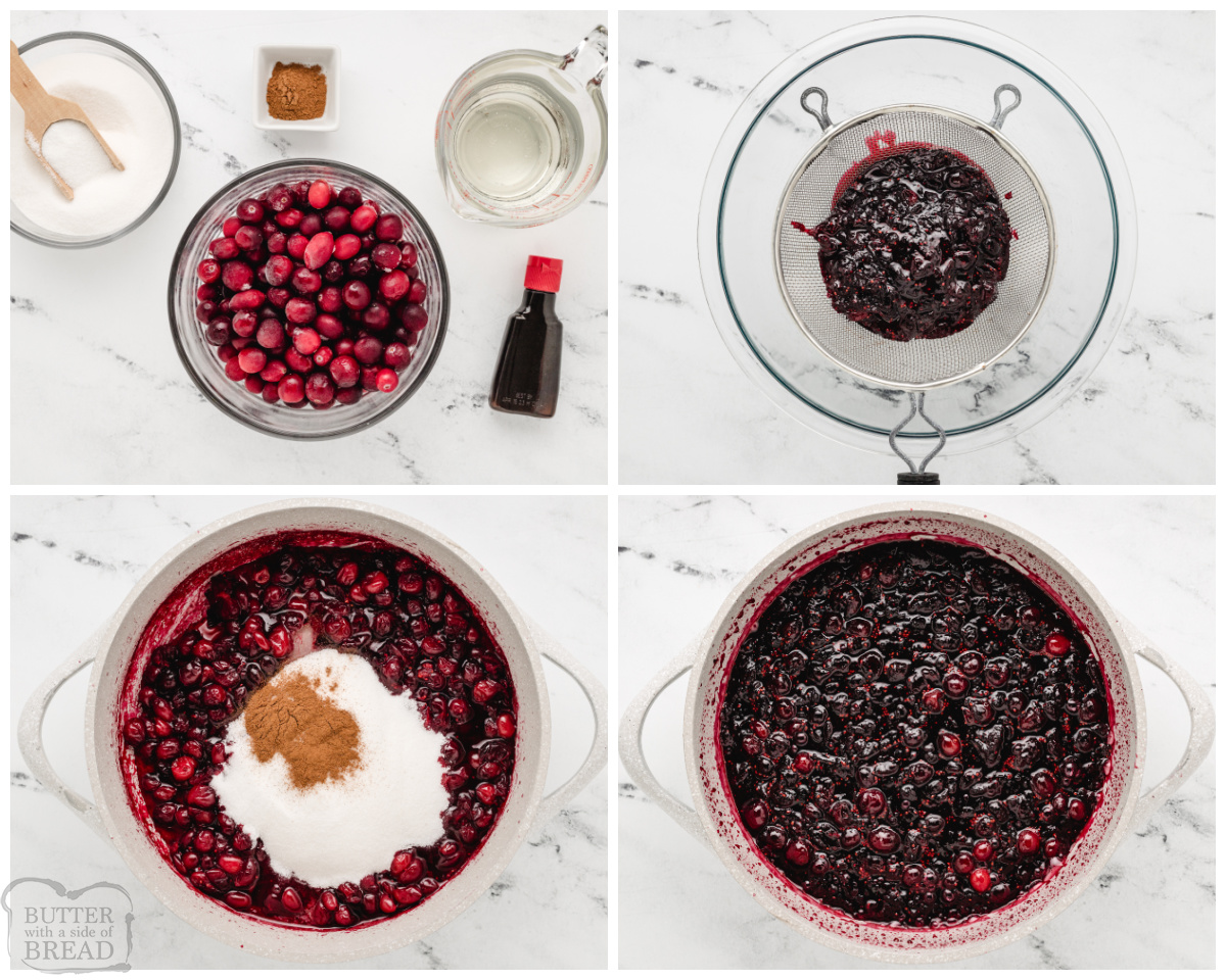 making cranberry syrup