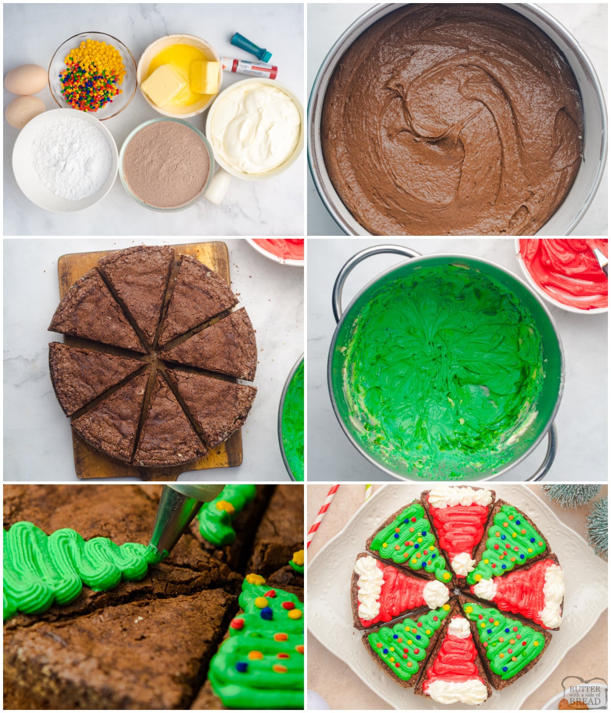 how to make Christmas Brownies with a box mix