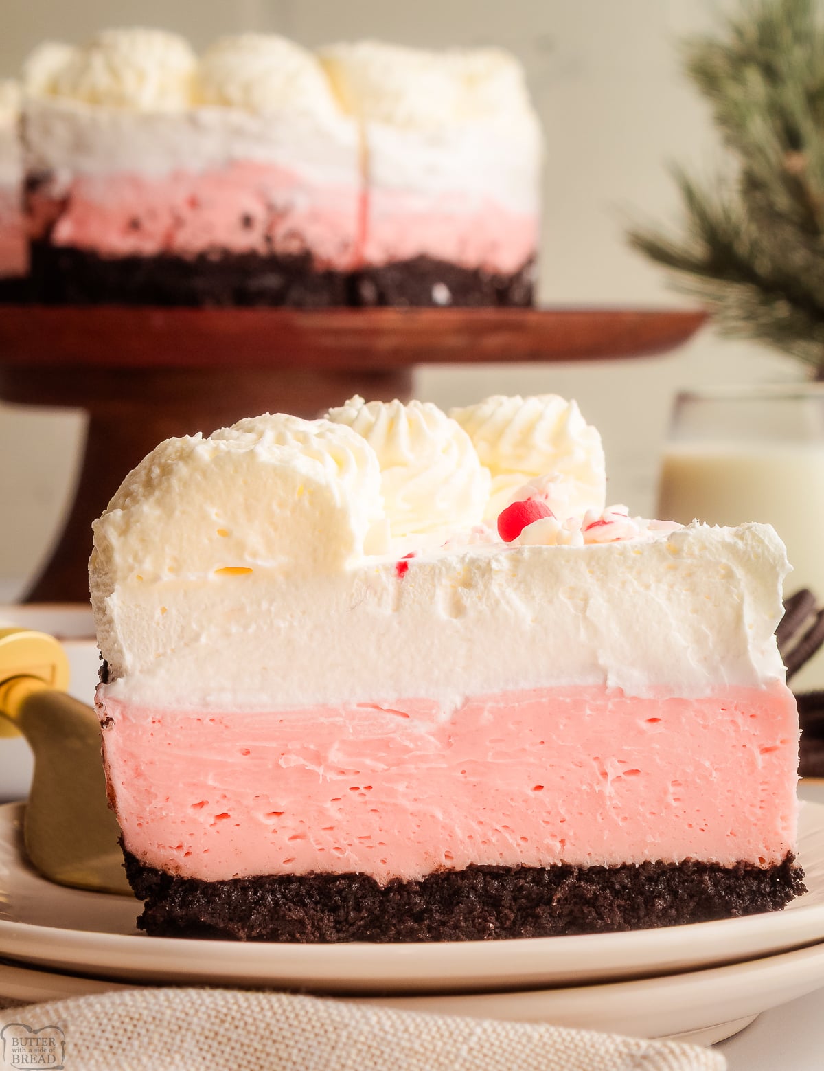 layered pink peppermint cheesecake recipe