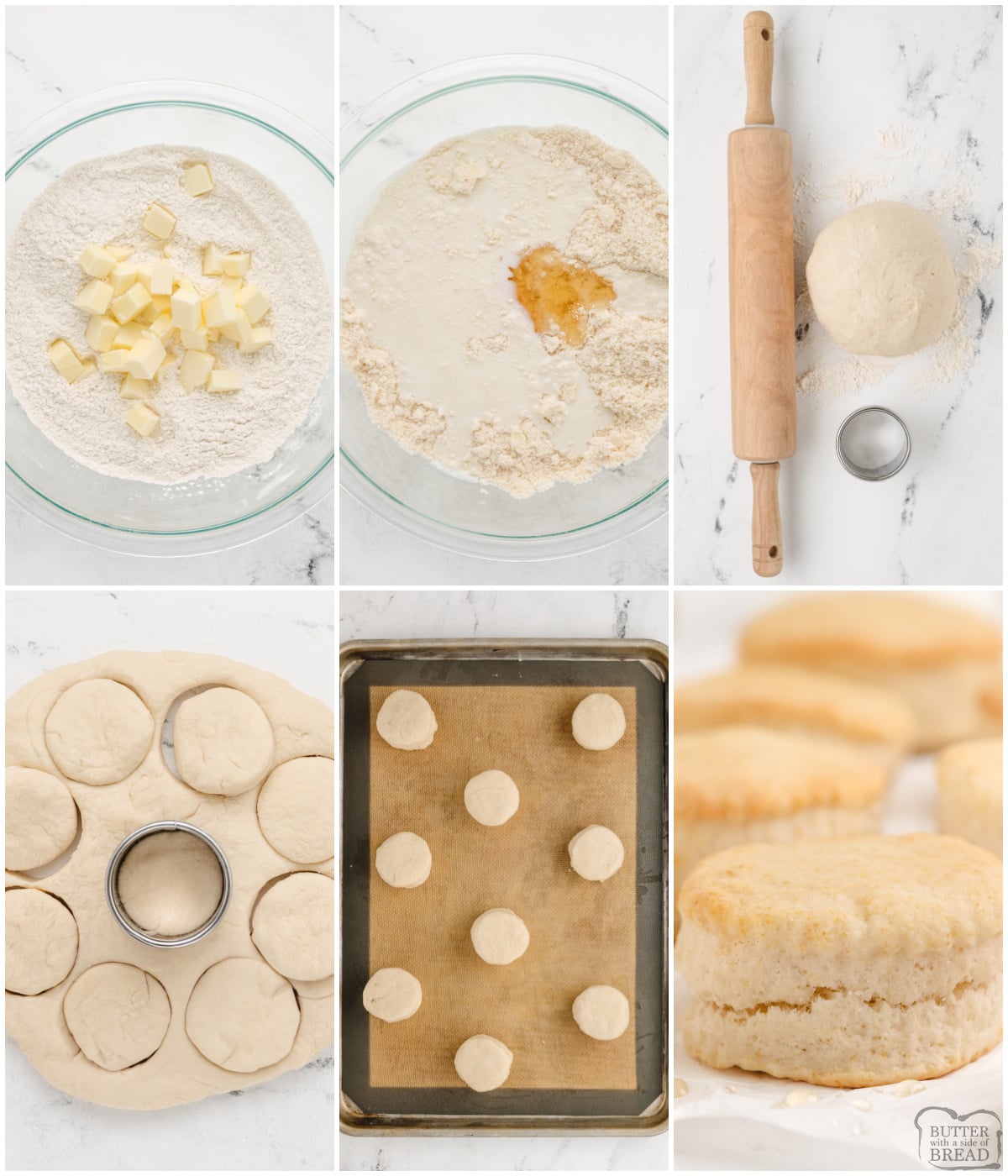 making biscuits with milk and honey