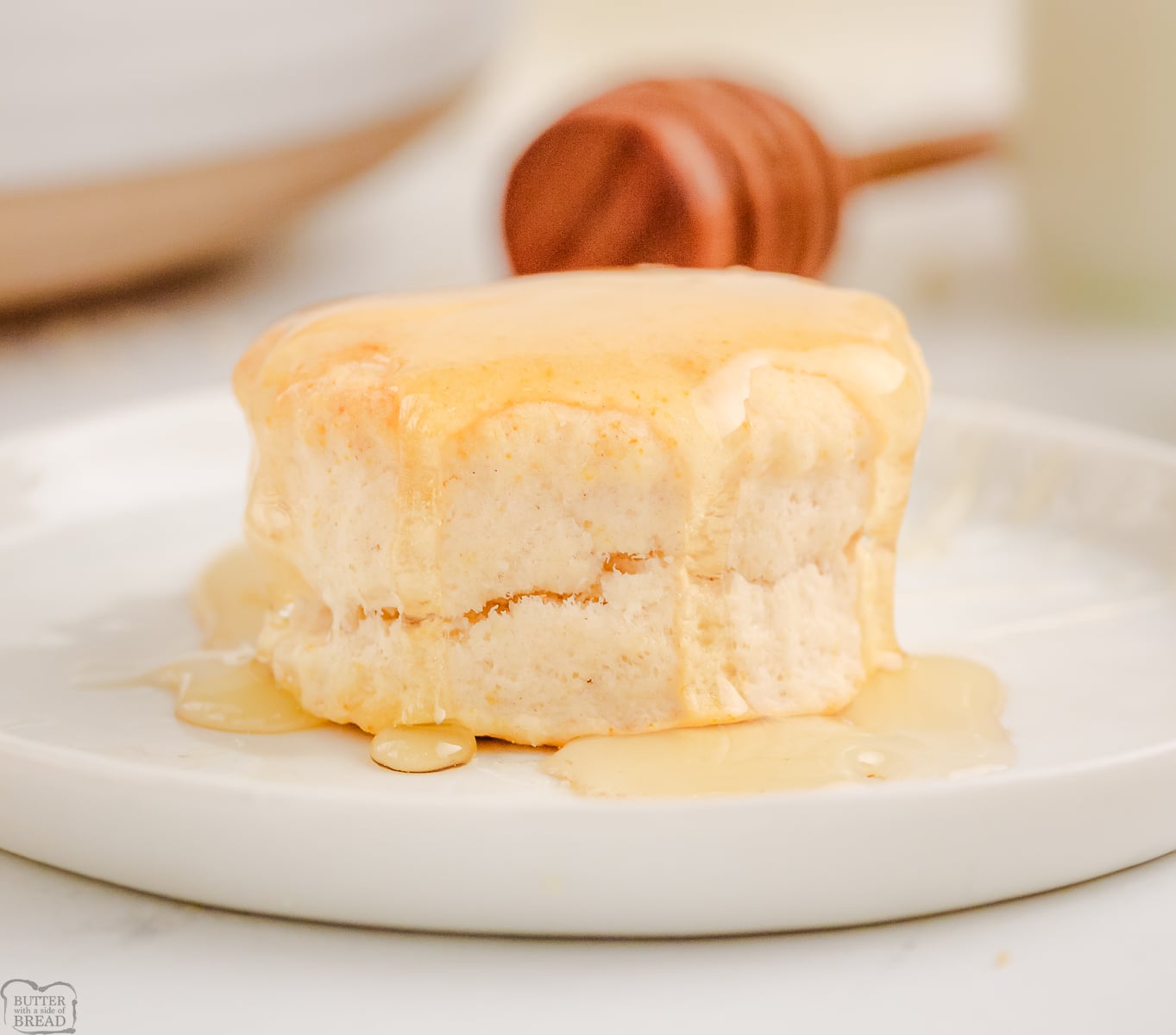 homemade milk and honey biscuit