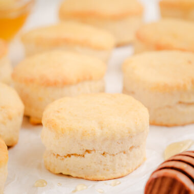 milk and honey biscuits on a baking tray