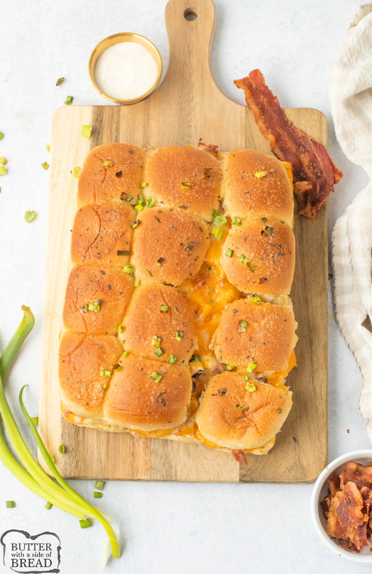 Easy chicken bacon ranch sliders for parties and game day.