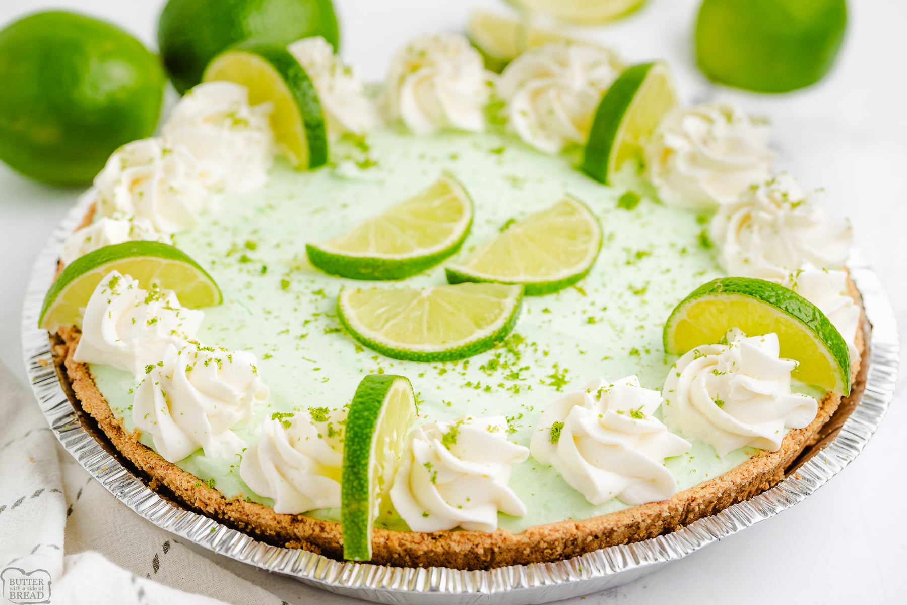 whole lime chiffon pie