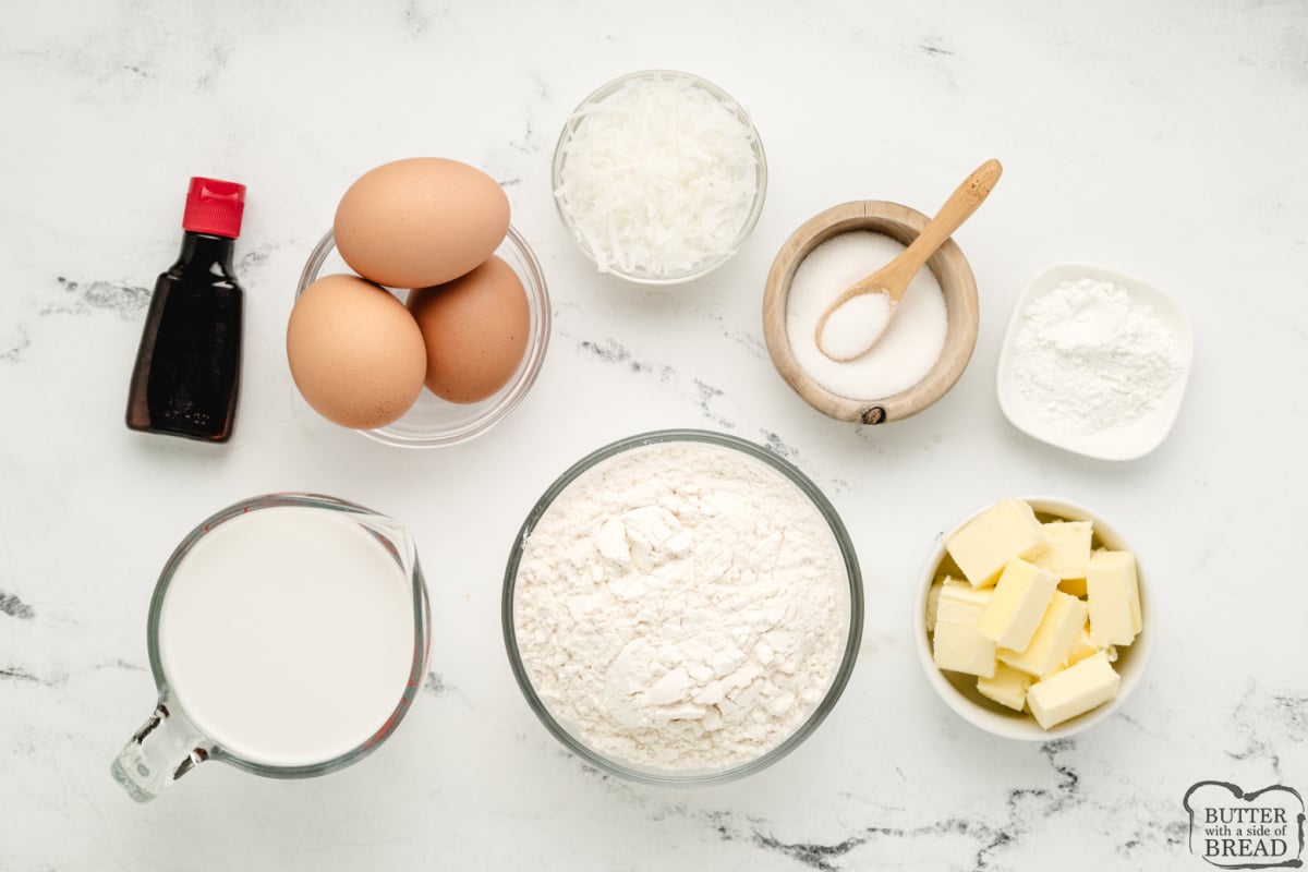 Ingredients in Coconut Waffles recipe.