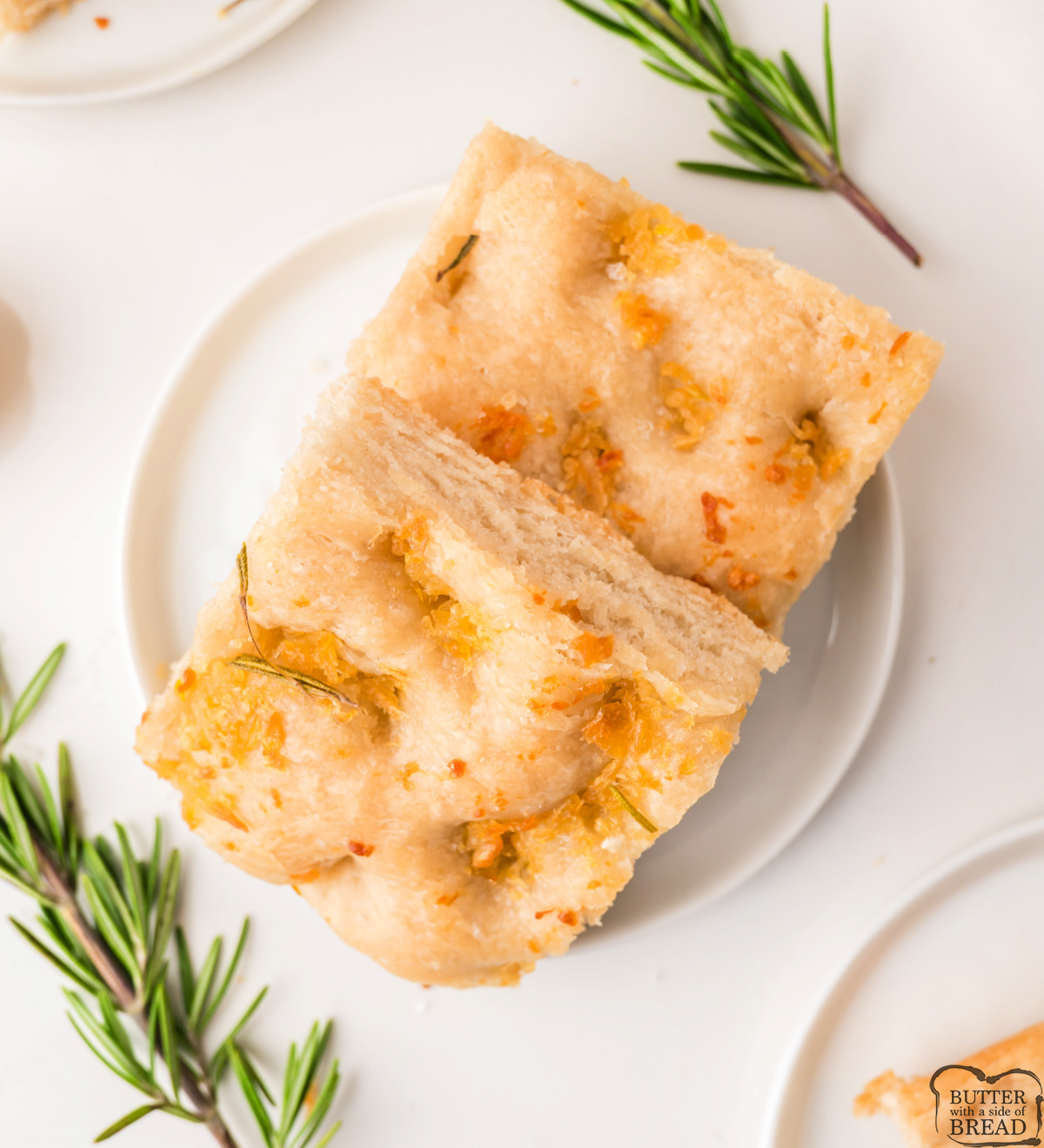 Focaccia bread recipe, soft and fluffy homemade bread with bold garlic flavor and crispy edges.